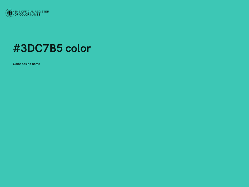 #3DC7B5 color image