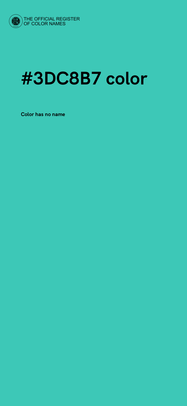 #3DC8B7 color image