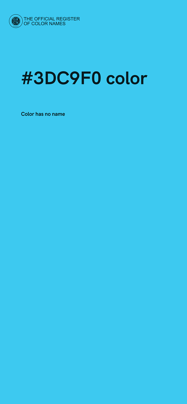 #3DC9F0 color image