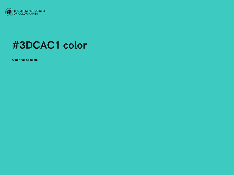 #3DCAC1 color image