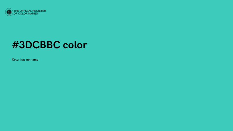 #3DCBBC color image