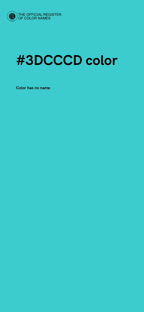 #3DCCCD color image