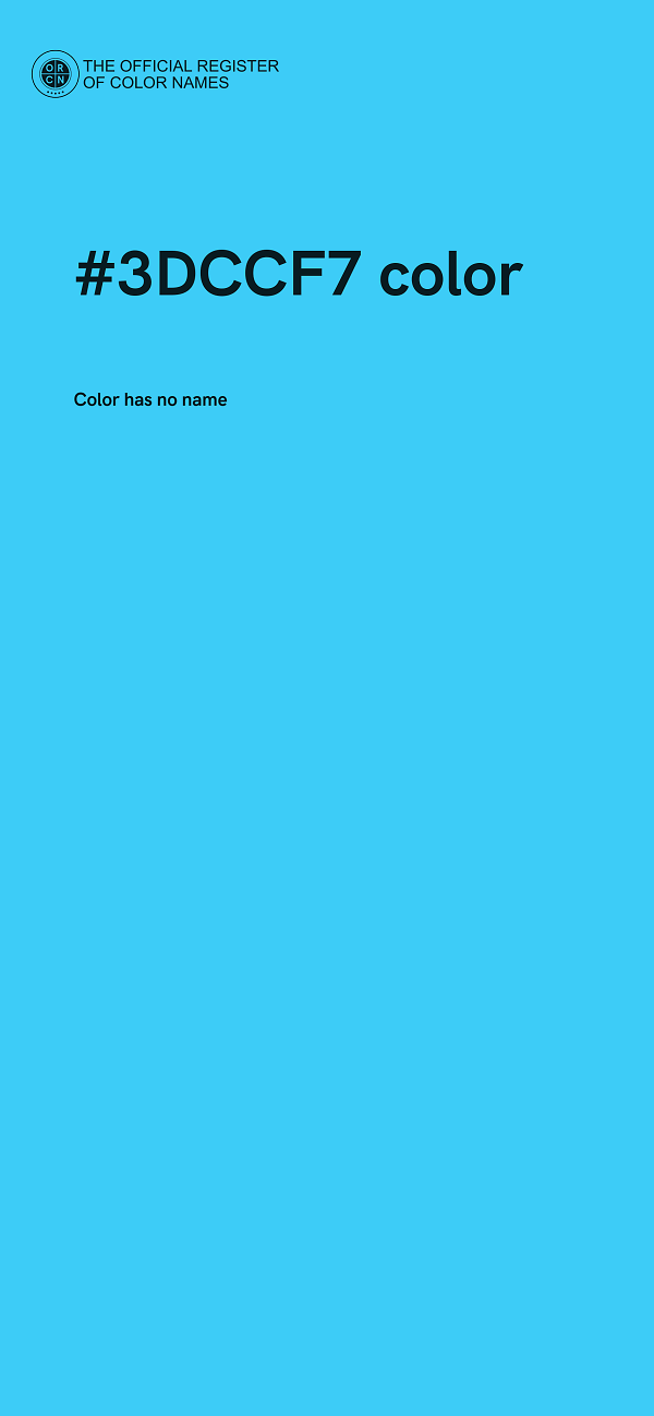 #3DCCF7 color image