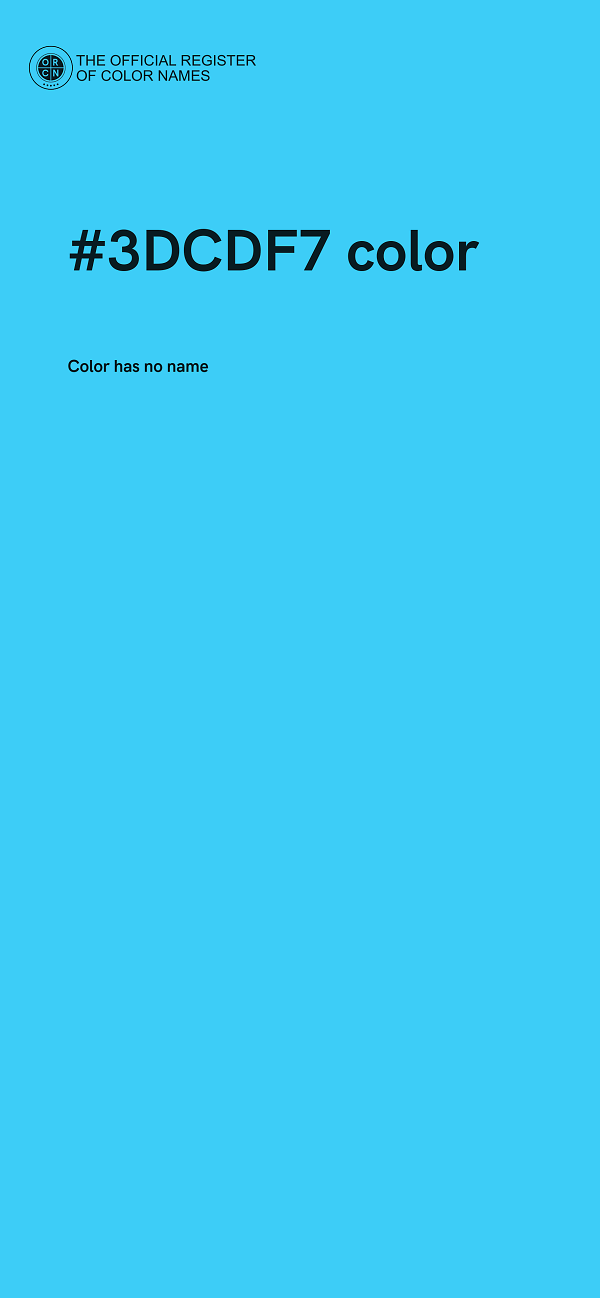 #3DCDF7 color image