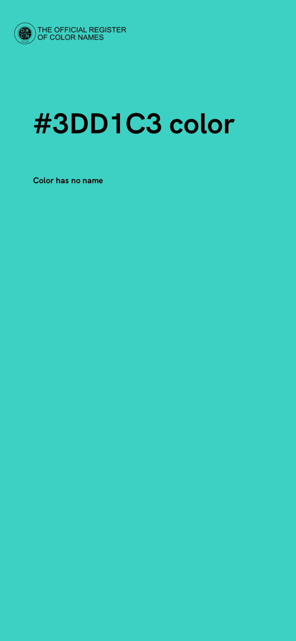 #3DD1C3 color image