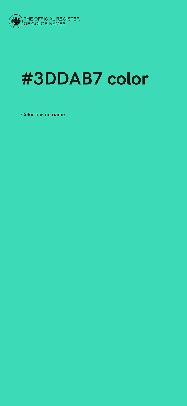 #3DDAB7 color image