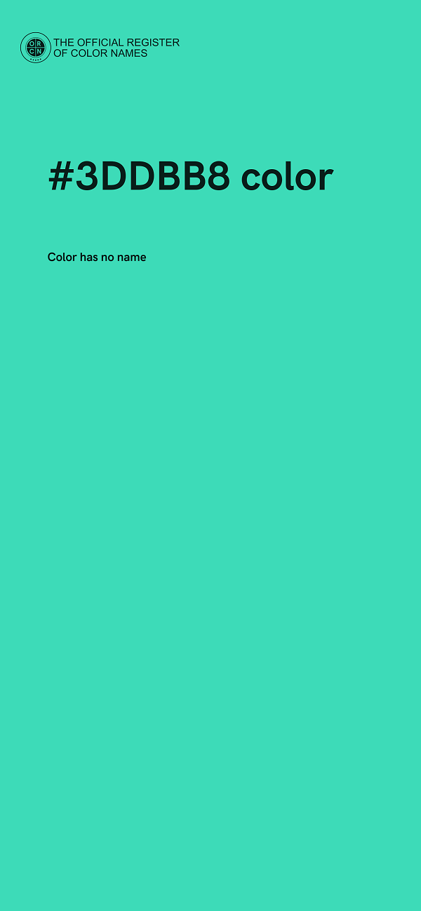 #3DDBB8 color image