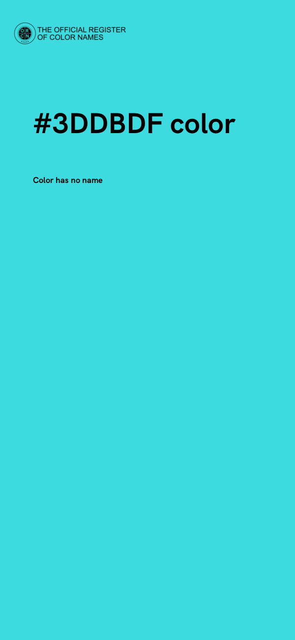 #3DDBDF color image