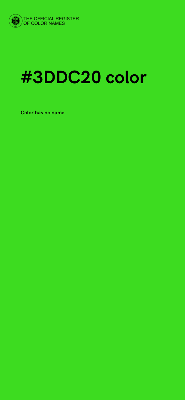#3DDC20 color image