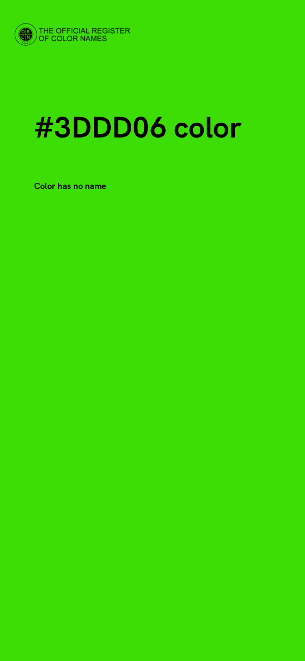 #3DDD06 color image