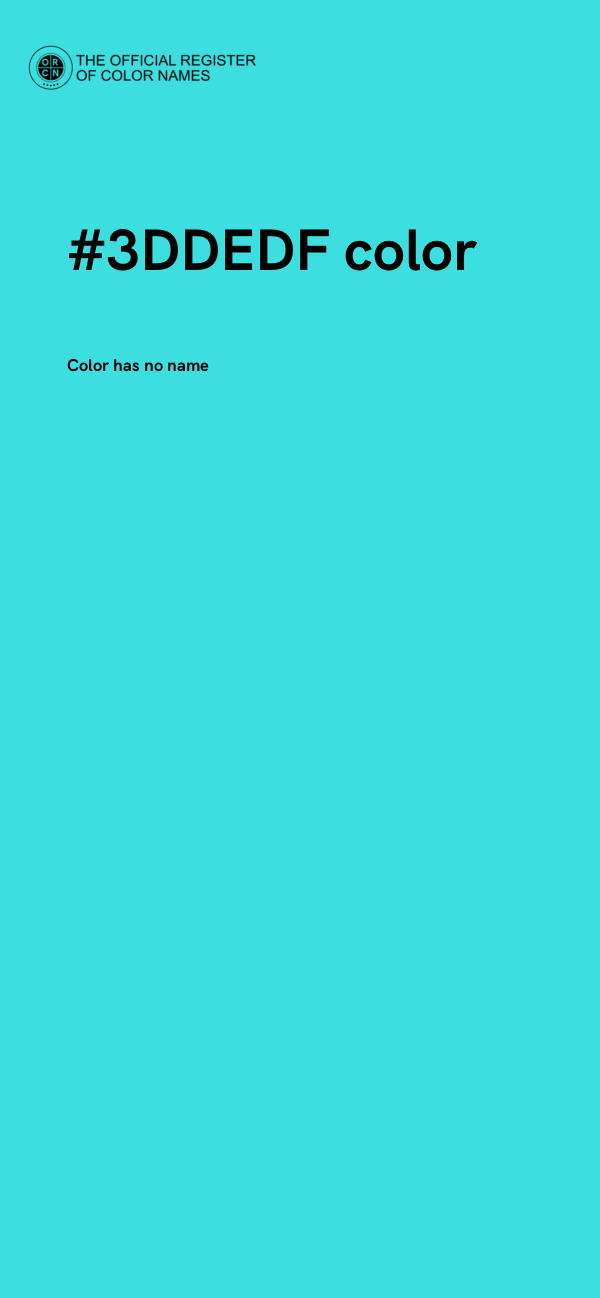 #3DDEDF color image