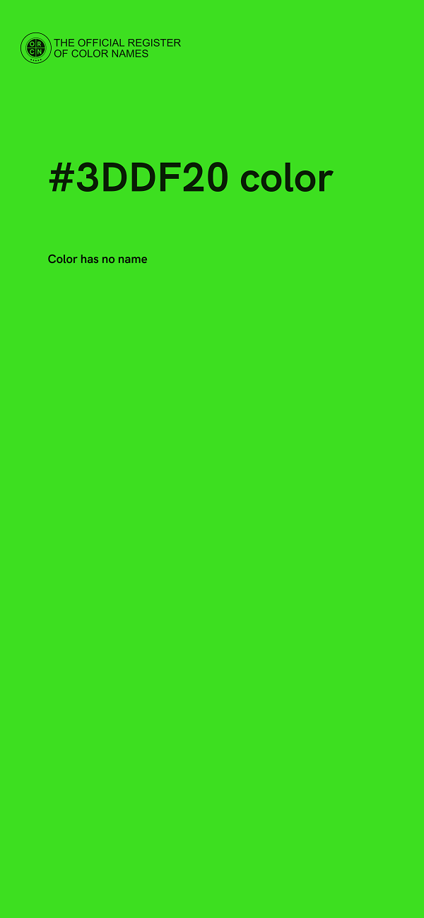 #3DDF20 color image