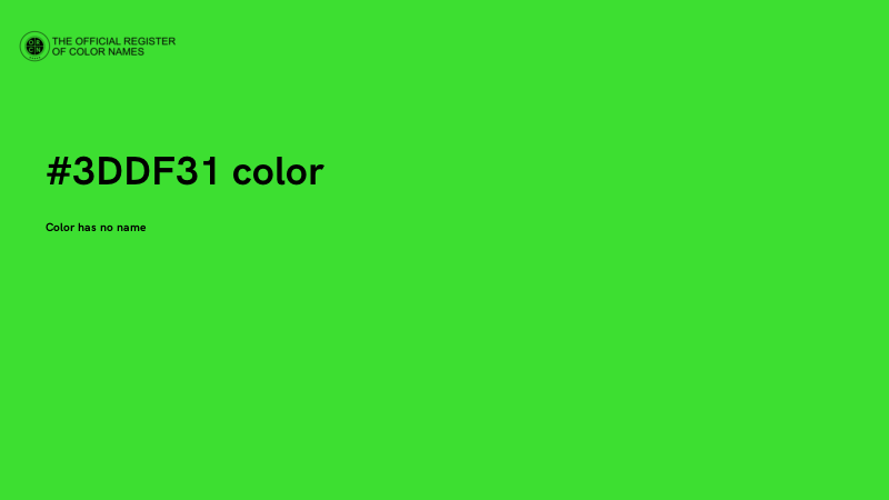 #3DDF31 color image