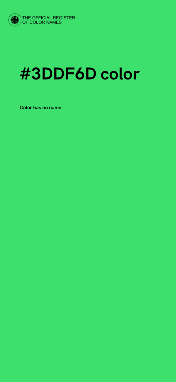 #3DDF6D color image
