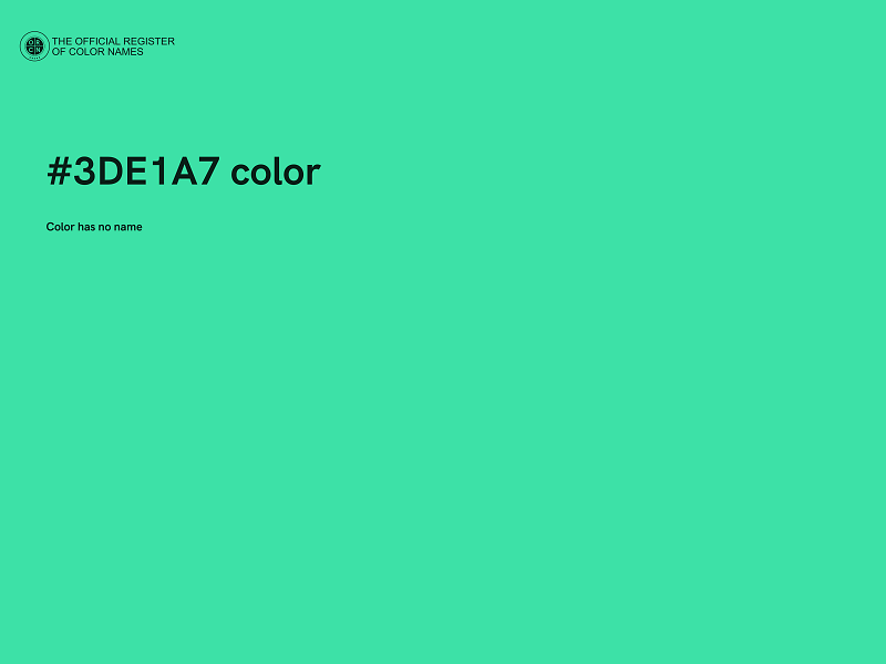 #3DE1A7 color image