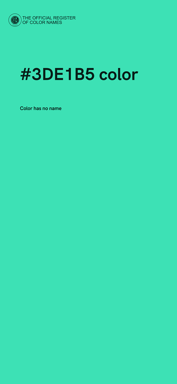 #3DE1B5 color image