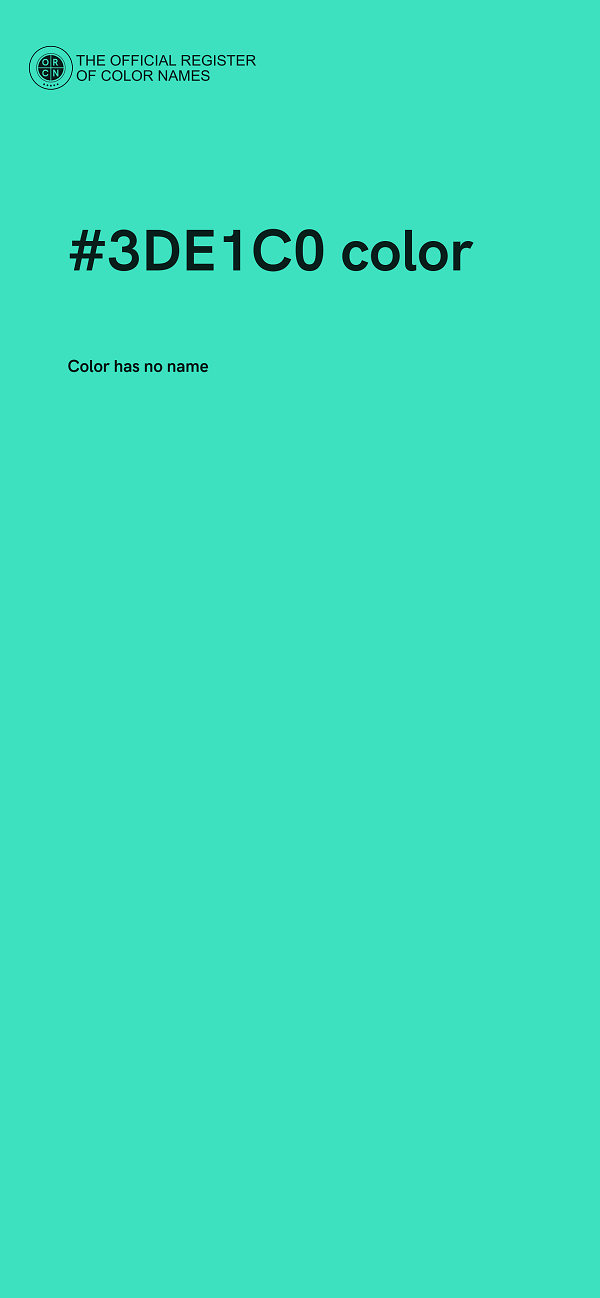 #3DE1C0 color image