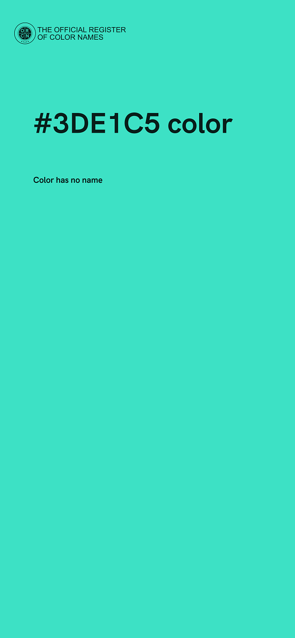 #3DE1C5 color image