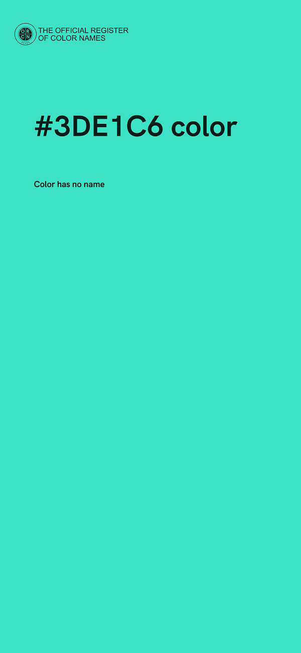 #3DE1C6 color image