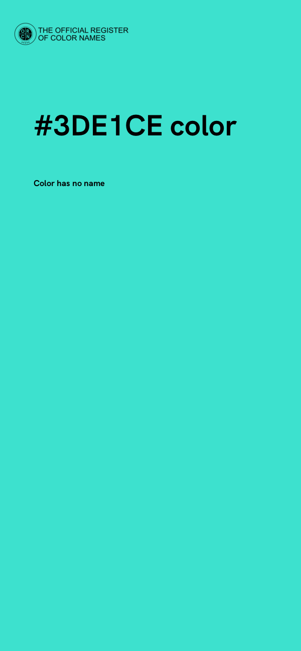 #3DE1CE color image