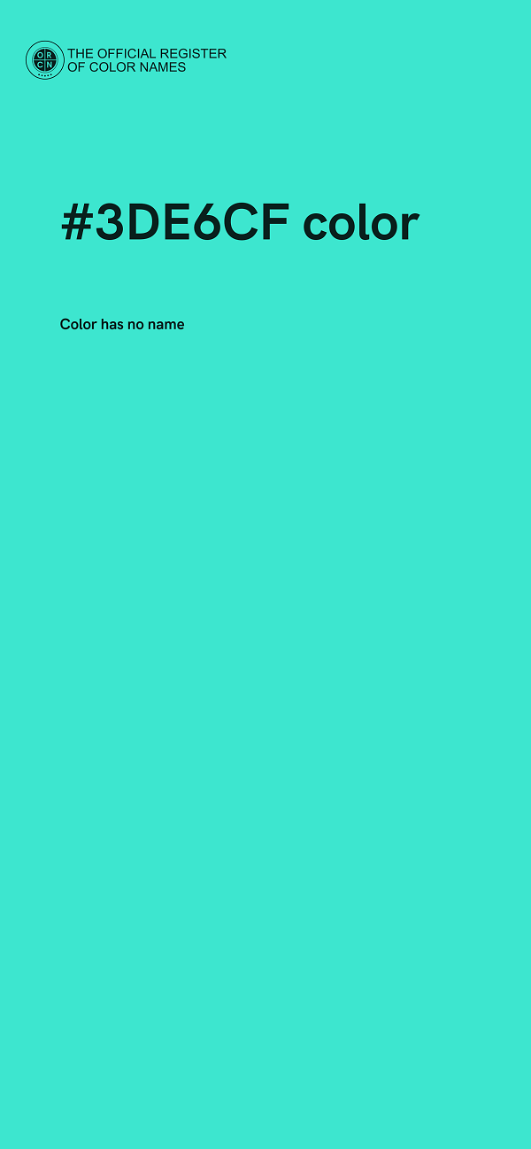 #3DE6CF color image