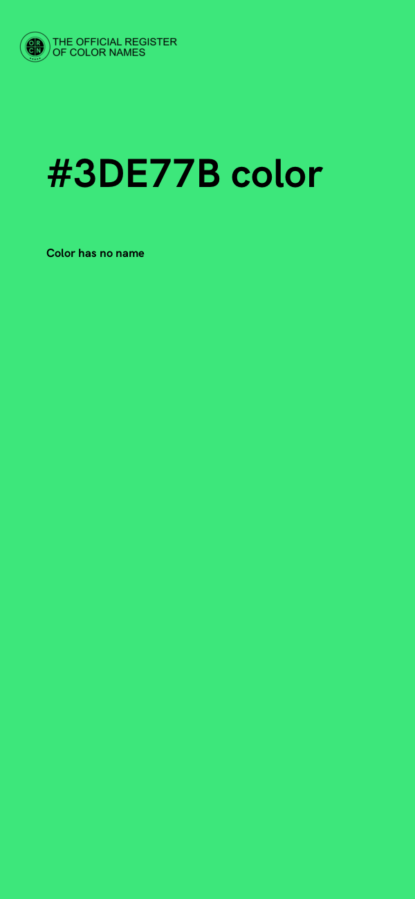 #3DE77B color image