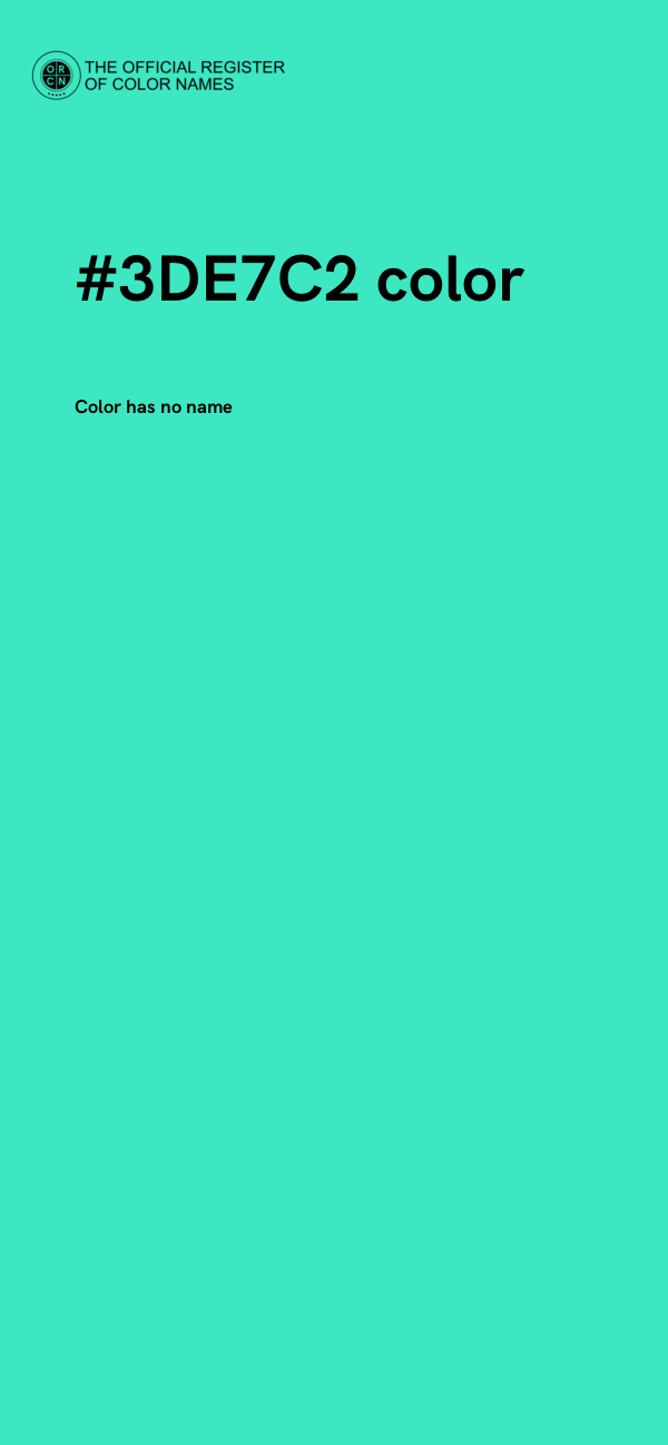 #3DE7C2 color image