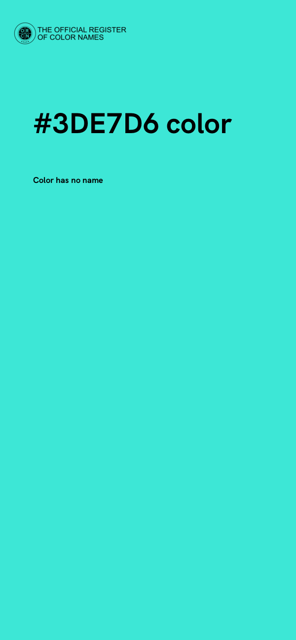 #3DE7D6 color image