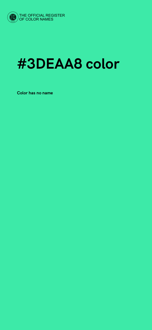 #3DEAA8 color image