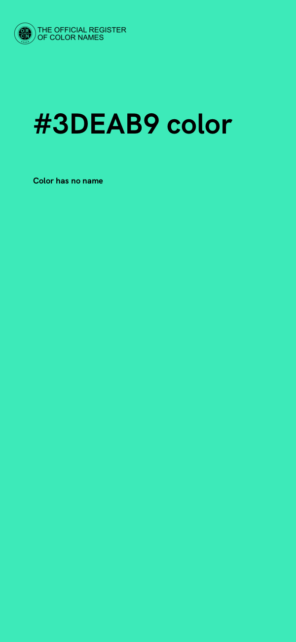 #3DEAB9 color image