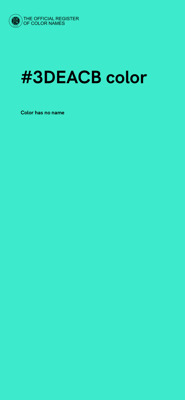#3DEACB color image