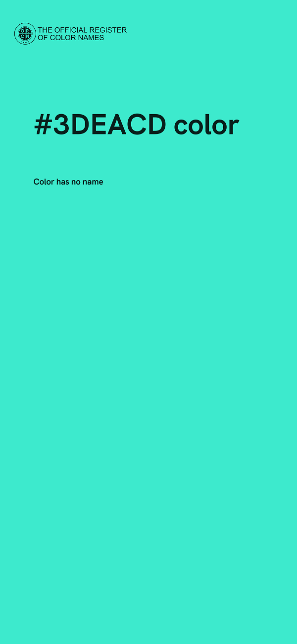 #3DEACD color image