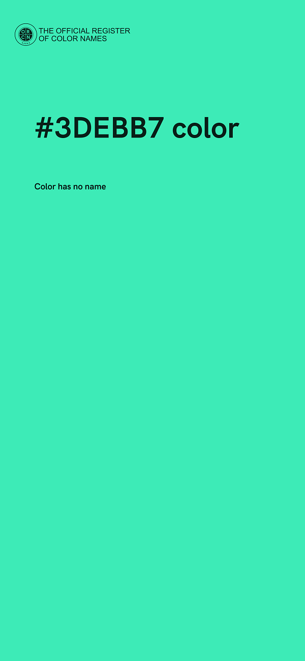 #3DEBB7 color image