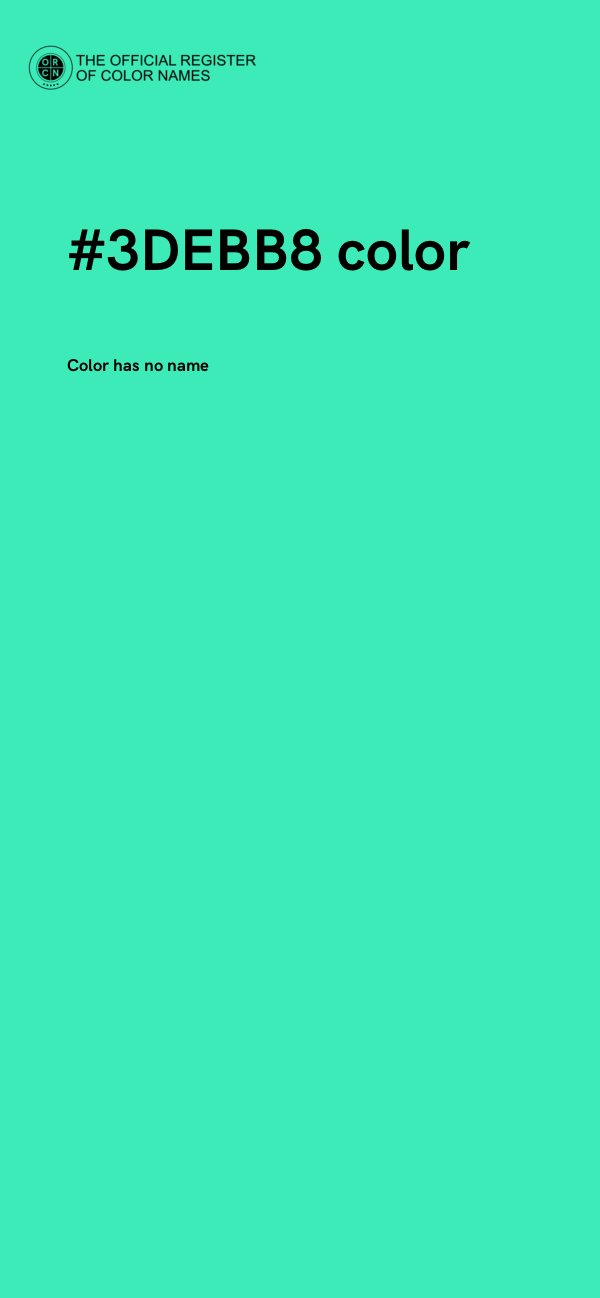 #3DEBB8 color image