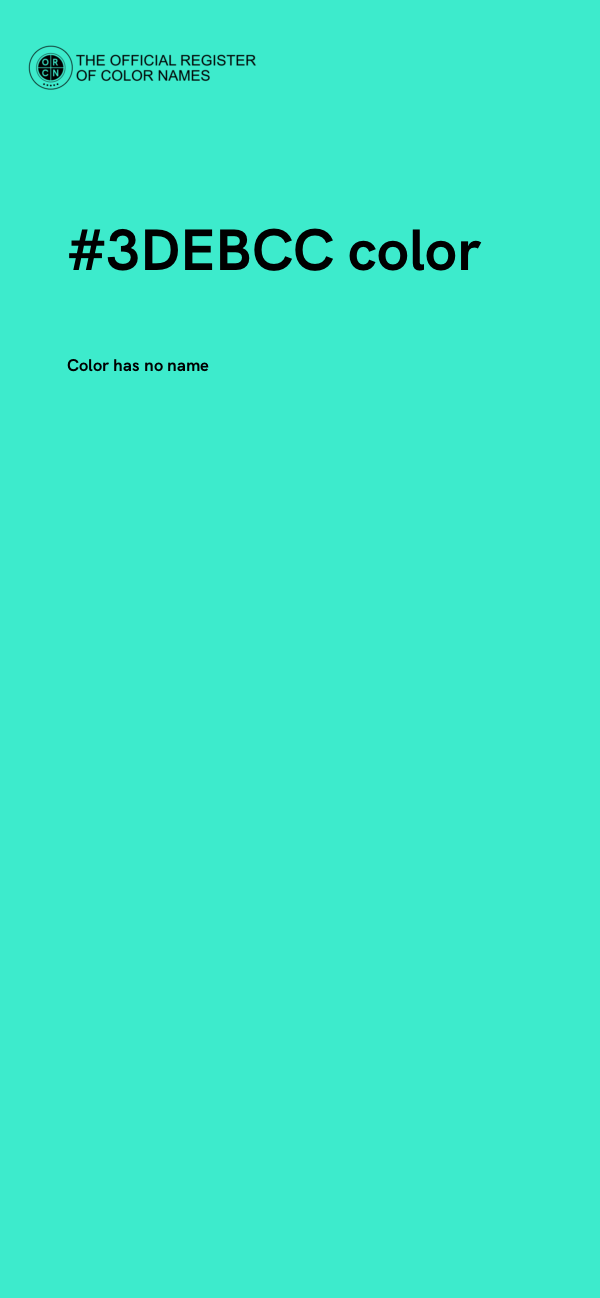 #3DEBCC color image