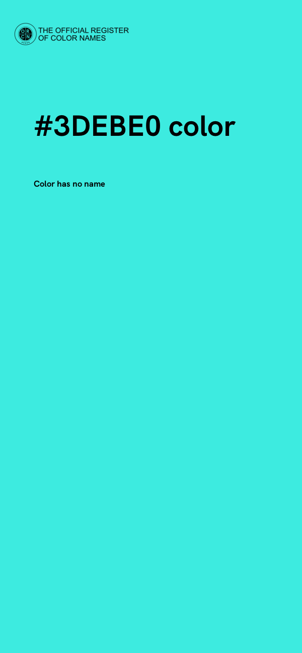 #3DEBE0 color image