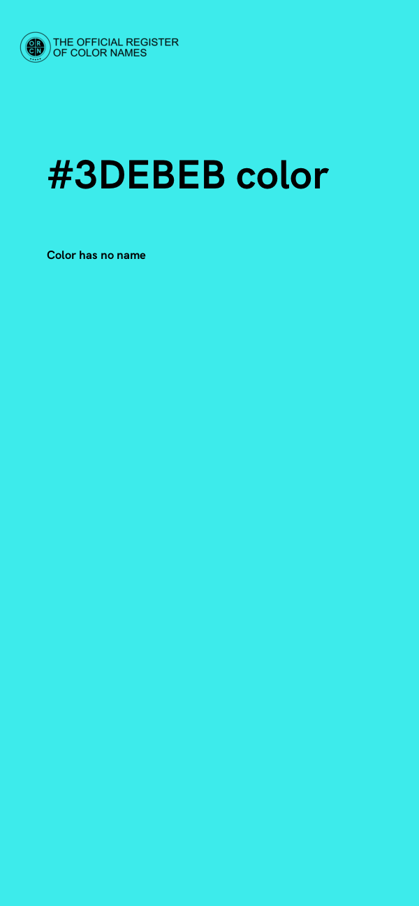 #3DEBEB color image