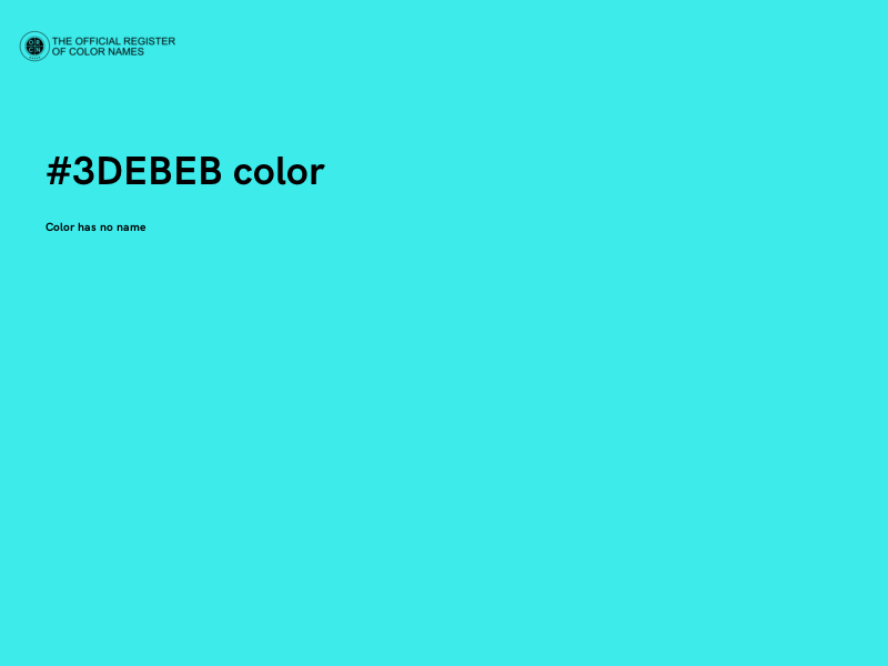 #3DEBEB color image