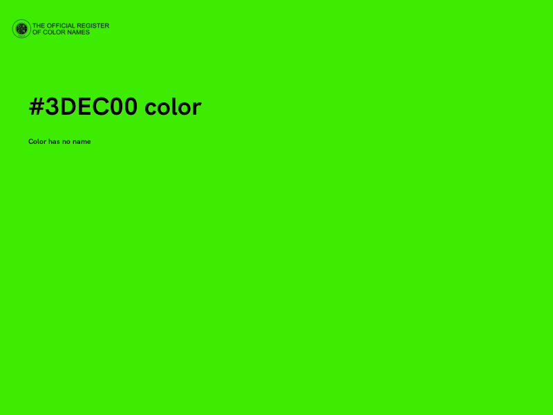 #3DEC00 color image