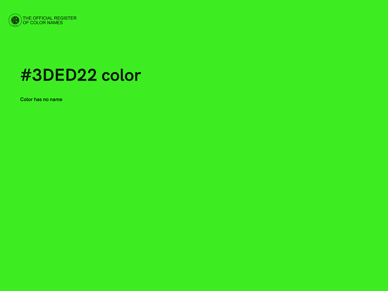 #3DED22 color image