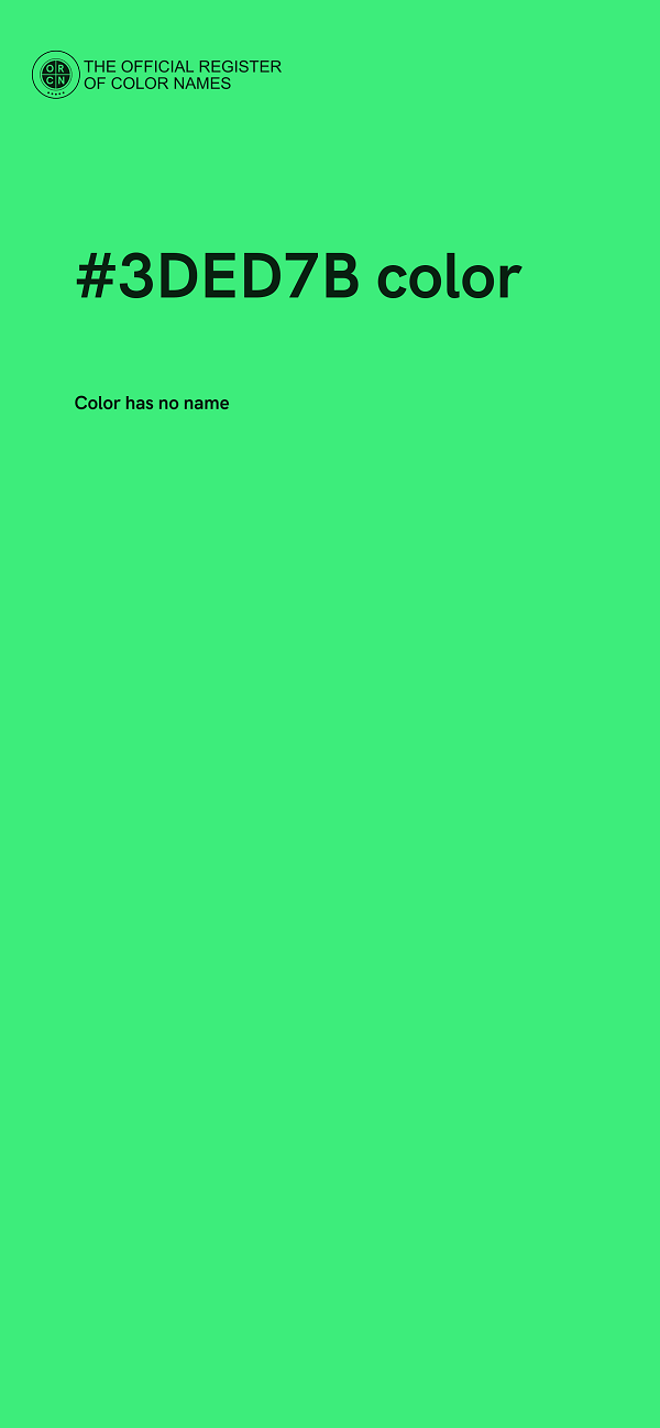 #3DED7B color image