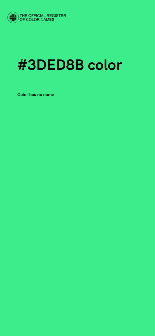 #3DED8B color image