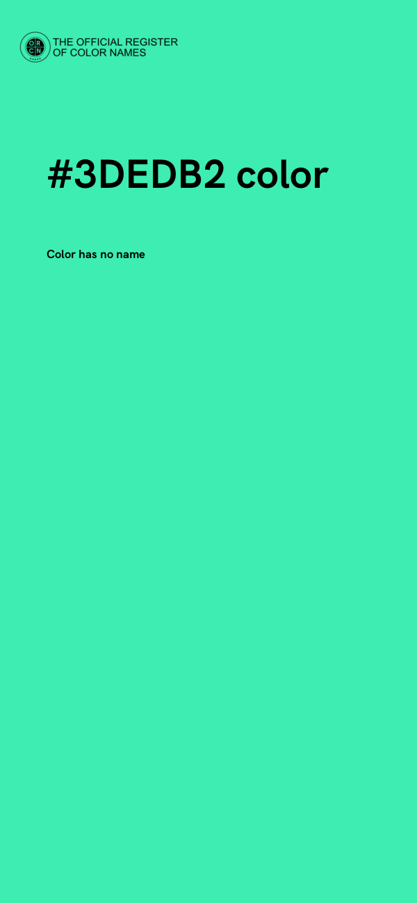 #3DEDB2 color image