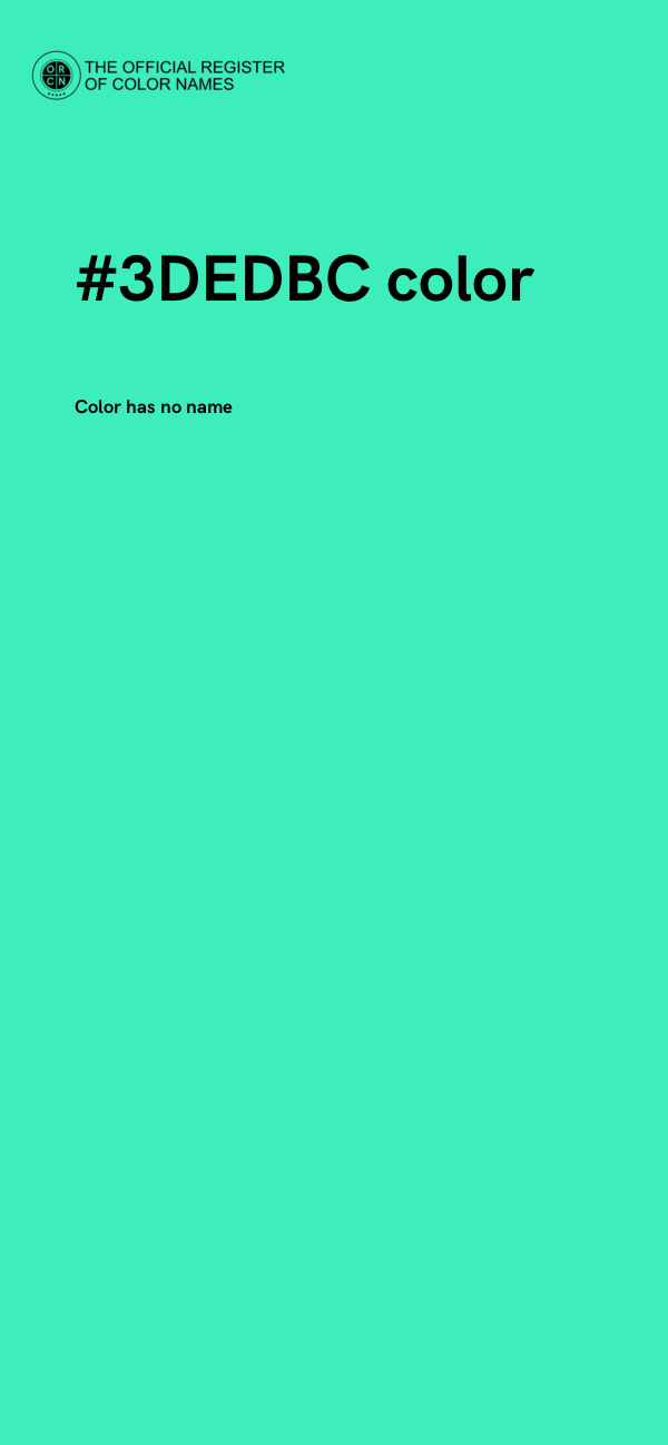 #3DEDBC color image