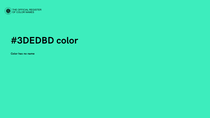 #3DEDBD color image