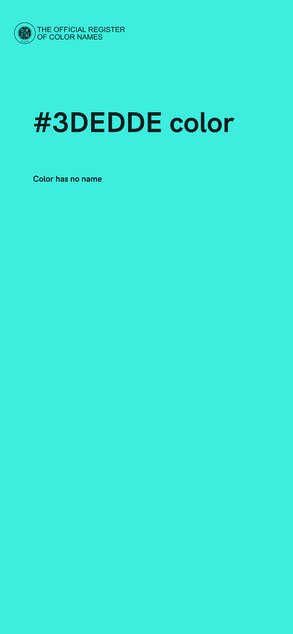 #3DEDDE color image
