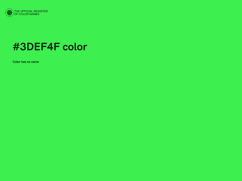 #3DEF4F color image