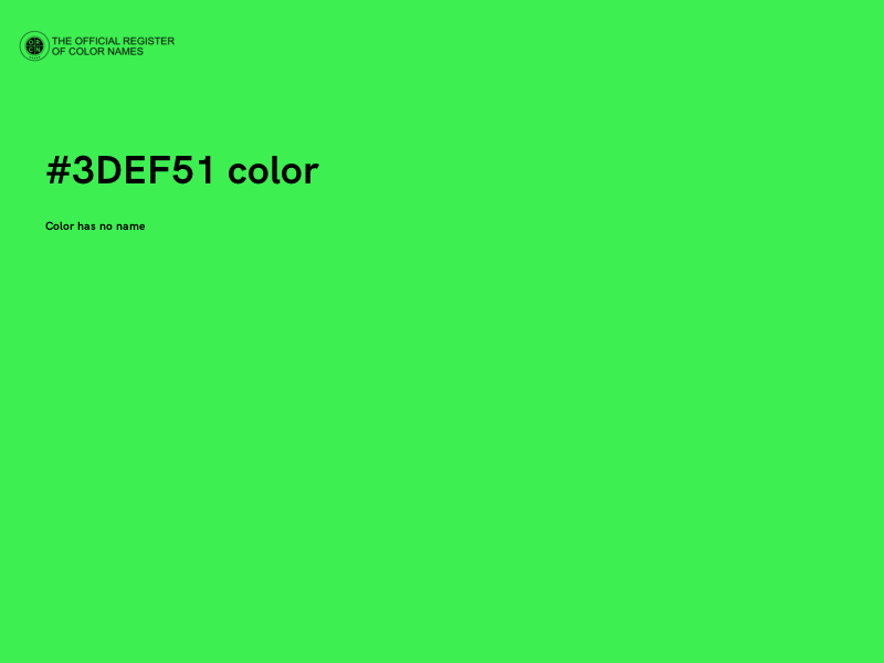 #3DEF51 color image