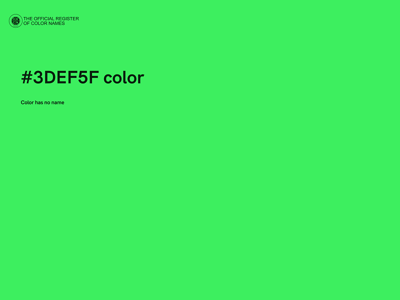 #3DEF5F color image