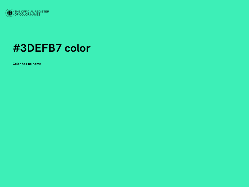 #3DEFB7 color image